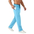 thumbnail image 1 of successthop Mens Rayon Sweatpants Pant Drawstring Elastic Waist Trousers Quick Dry Fall Streetwear with Pockets Blue, 1 of 6