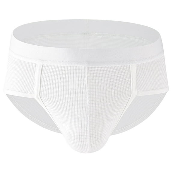 successthop Mens Silk Underwear Plus Size Cool Low Waist Comfortable Sport Lightweight Breathable Colorful Briefs White