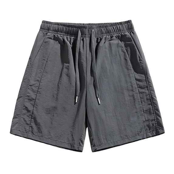 successthop Mens Sweat Shorts with Pockets and Drawstring Straight Leg Sweatpant Shorts Elastic Waist Bottoms Clothes S