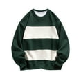 thumbnail image 1 of successthop Mens Sweatshirt Crewneck Oversized Plus Size Long Sleeve Sweaters Pullover Top Stripe Fall Clothes, 1 of 2