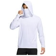 thumbnail image 1 of successthop Mens UV Protection Shirts with Face Cover UV Protection Hooded Long Sleeve Solid Jacket for Outdoor Driving Traveling Hiking Fishing White 3XL, 1 of 8