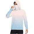 thumbnail image 1 of successthop Mens UV Protection Shirts for Swimming with Face Cover Hooded Long Sleeve Gradient Jacket for Outdoor Driving Traveling Hiking Fishing Pink 2XL, 1 of 6