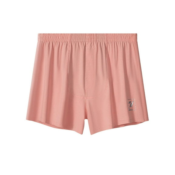 successthop Mens Underwear Boxer Briefs Comfortable Soft Stretch Solid Everyday Wear Underpant Pink 4XL