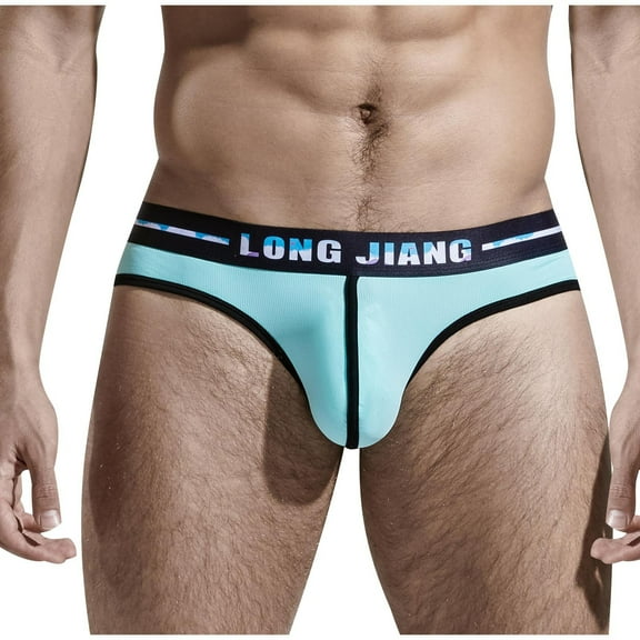 successthop Mens Underwear with Pouch for Balls Plus Size Support Comfortable Sport Breathable Stretch Solid Briefs M