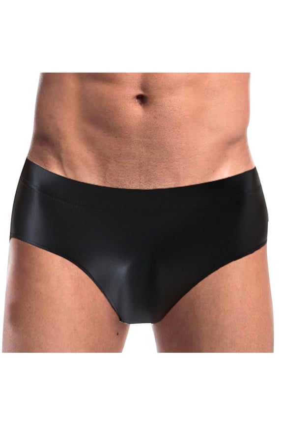 Mens Underwear with Pouch for Balls Plus Size Support Stylish Lightweight Stretch Solid Briefs Black M