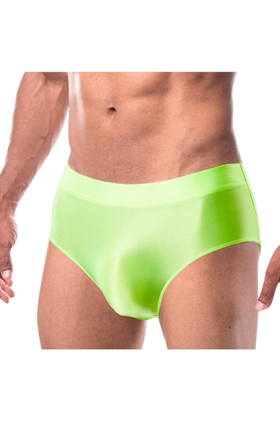Mens Underwear with Pouch for Balls Plus Size Support Stylish Lightweight Stretch Solid Briefs Green XL