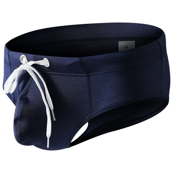 successthop Mens Underwear with Pouch for Balls Support Strap Comfortable Breathable Solid Magnetic Briefs Blue L