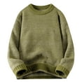 thumbnail image 1 of successthop Mens and Big Mens Sweater Plus Size Ribbed Long Sleeve Chunky Crewneck Tops Color Block Winter Clothes, 1 of 4