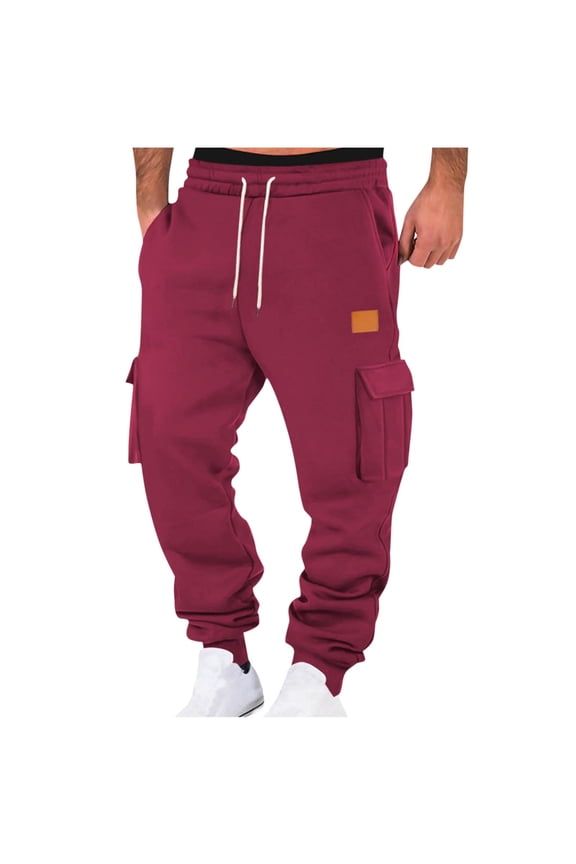 Mens and Big Mens Sweatpants Drawstring Joggers Elastic Waist Oversized Trousers with Pockets Sportpant