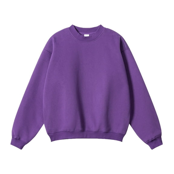 successthop Oversized Sweatshirt for Men Long Sleeve Sweater No Hood Pullover Tops Loose Solid Fall Spring Clothes