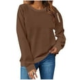 thumbnail image 1 of successthop Oversized Sweatshirt for Women FLeece Drop Shoulder Crewneck Long Sleeve Sweaters Pullover Top Solid Clothes, 1 of 4