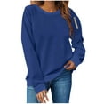 thumbnail image 1 of successthop Oversized Sweatshirt for Women FLeece Drop Shoulder Crewneck Long Sleeve Sweaters Pullover Top Solid Clothes, 1 of 4