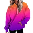 thumbnail image 1 of successthop Oversized Weighted Hoodie for Women Long Sleeve Hoodie Drawstring Top Gradient Streetwear with Pockets 2XL, 1 of 5