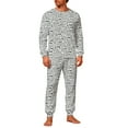 thumbnail image 1 of successthop Pajamas Couple Set Letter Long Sleeve Crewneck Pullover Top with Pocket and Full Pj Bottom Sleepwear White L, 1 of 8