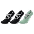 thumbnail image 1 of successthop Pilates Grip Socks Women 3 Pack Yoga Gym Homewear Workout Ladies Criss Non Slip Sock for Gifts Green, 1 of 7