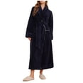 thumbnail image 1 of successthop Plus Size Flannel Robe Long for Unisex Fuzzy Loungewear Long Winter Fall Sleepwear Bathrobe with Pockets XL, 1 of 3