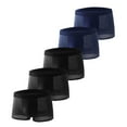 thumbnail image 1 of successthop Plus Size Silk Underwear Men 5 Pack Cool Comfortable Breathable Solid Boxer Brief Multiple Pack Blue 4XL, 1 of 3