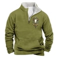 thumbnail image 1 of successthop Plus Size Sweatshirts with Pockets Men Quarter Zip Long Sleeve Sweaters Pullover Top Vintage Streetwear, 1 of 3