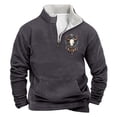 thumbnail image 1 of successthop Plus Size Sweatshirts with Pockets Men Quarter Zip Long Sleeve Sweaters Pullover Top Vintage Streetwear, 1 of 3
