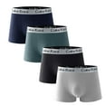 thumbnail image 1 of successthop Plus Size Underwear for Men 4 Pack Comfortable Lightweight Breathable Solid Boxer Brief Multiple Pack Green, 1 of 2