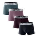 thumbnail image 1 of successthop Plus Size Underwear for Men 4 Pack Comfortable Lightweight Breathable Solid Boxer Brief Multiple Pack Pink L, 1 of 2