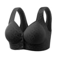 thumbnail image 1 of successthop Push Up Bras for Women Front Closure Wireless Plus Size Bra Breathable T Shirt Ladies Everyday Wear Black 42, 1 of 2