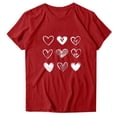 thumbnail image 1 of successthop Red T Shirt Women Casual Oversized Crewneck Shirt for Couple Lightweight Short Sleeve Tee Festival Clothes S, 1 of 8
