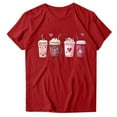 thumbnail image 1 of successthop Red T Shirt Women Casual Oversized Crewneck Tee for Couple Lightweight Short Sleeve Clothes Festival Shirts, 1 of 8
