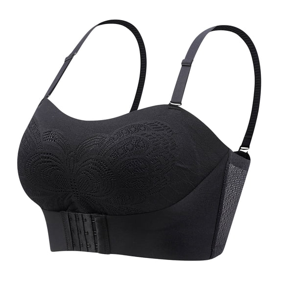 successthop Seamless Bras for Women Wireless Plus Size Comfortable Push Up Everyday Removable Straps Soft Sport Bralette