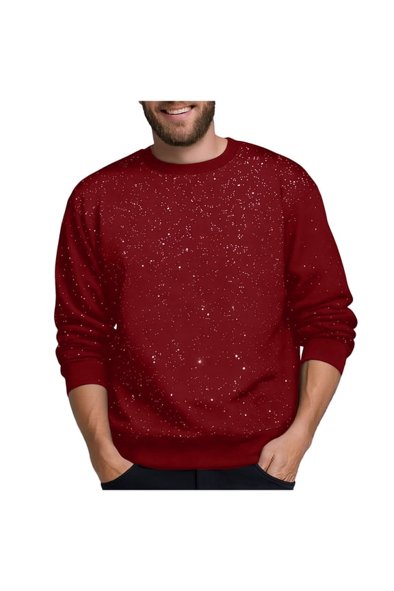 Sequin Sweatshirt for Women for Party Plus Size Crewneck Long Sleeve Streetwear Sweater Solid Pullover Top