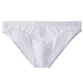 thumbnail image 1 of successthop Silk Underwear for Men Cool Low Waist Lace Mesh Stylish Lightweight Breathable Solid Briefs White M, 1 of 2