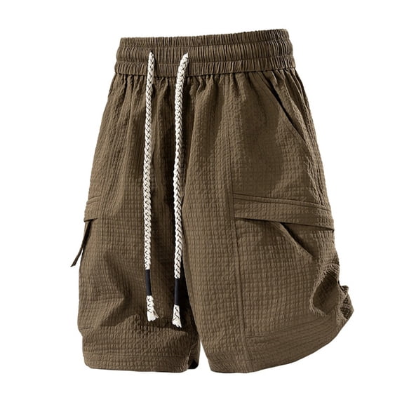 successthop Soccer Shorts Men Rayon Knee Length Sweatpant Shorts Drawstring Elastic Waist Bottoms Quick Dry Beachwear 3XL