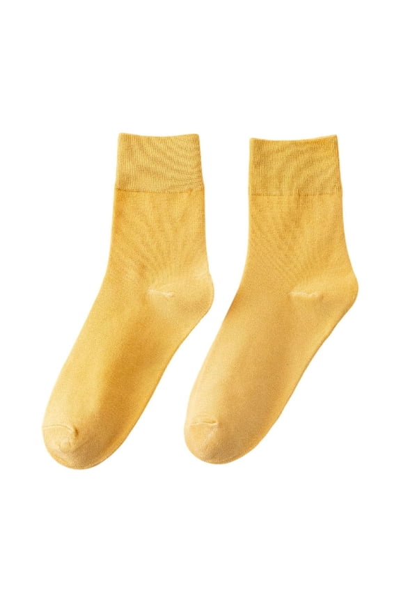 Socks for Boots for Women Daily Ladies Gift Cute Comfortable Casual Colorful Summer Sock Yellow