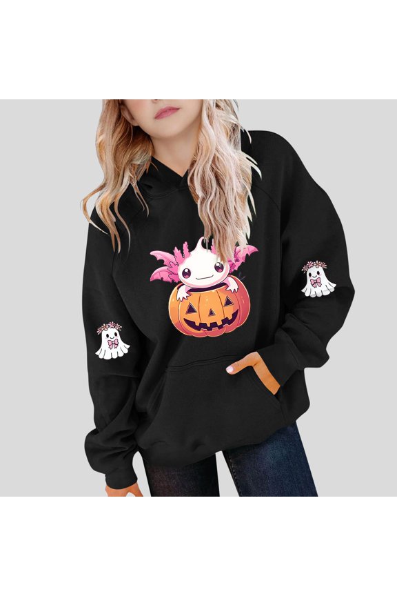 Spooky Season Hoodies Graphic Ghost Toddler Girls Boys Long Sleeve Winter Fall Sport Pullover Sizes 5-15
