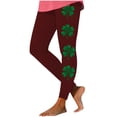 thumbnail image 1 of successthop St Patrick Day Workout Pant Ireland Festival Green Butt Lifting Leggings Plus Size Bottoms Workout Trousers 3XL, 1 of 2