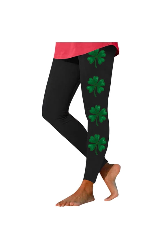 St Patrick Day Workout Pant Ireland Festival Green Butt Lifting Leggings Plus Size Bottoms Workout Trousers M