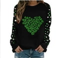thumbnail image 1 of successthop St.Patricks Day Sweatshirt Womens Oversized Crewneck Slash Shoulder Tops Long Sleeve Pullover Streetwear, 1 of 5
