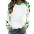 thumbnail image 1 of successthop St.Patricks Day Sweatshirt Womens Oversized Slash Shoulder Crewneck Streetwear Long Sleeve Pullover Tops, 1 of 5