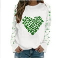 thumbnail image 1 of successthop St.Patricks Day Sweatshirt Womens Oversized Crewneck Slash Shoulder Tops Long Sleeve Pullover Streetwear, 1 of 5