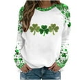 thumbnail image 1 of successthop St.Patricks Day Sweatshirt Womens Oversized Slash Shoulder Crewneck Streetwear Long Sleeve Pullover Tops, 1 of 5