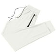 thumbnail image 1 of successthop Straight Leg Sweatpants Men Big and Tall Cropped Trousers Drawstring Pant Workout Clothes with Pockets White, 1 of 4