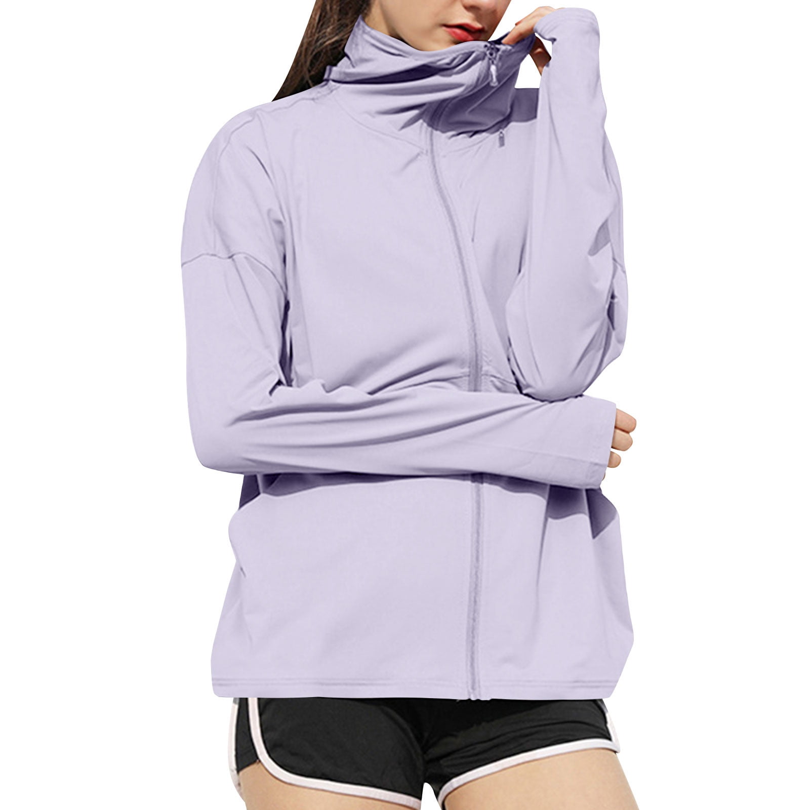 successthop Sun Protection Clothing for Adults Women Hooded Long Sleeve