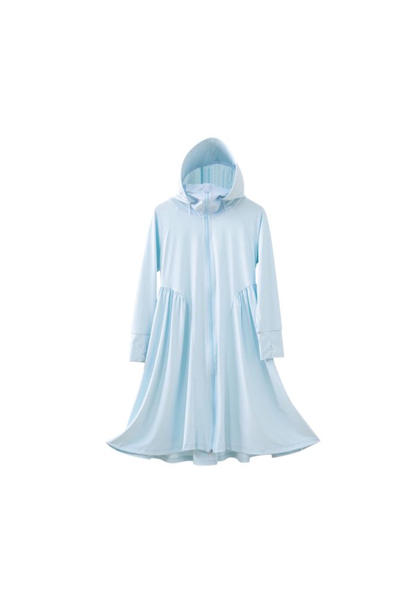 Sun Protection Clothing Kids Cooling Boys Girls Long Sleeve Solid Jacket for Outdoor Driving Traveling Hiking Fishing Blue 8T