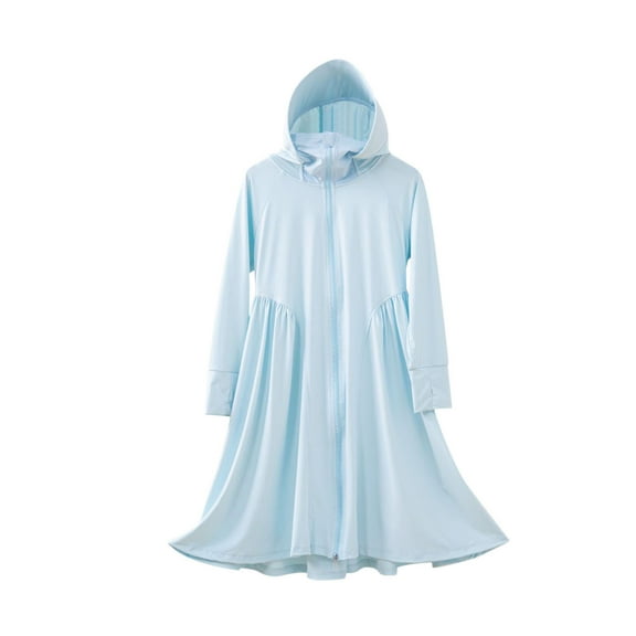 successthop Sun Protection Clothing Kids Cooling Boys Girls Long Sleeve Solid Jacket for Outdoor Driving Traveling Hiking Fishing Blue 8T