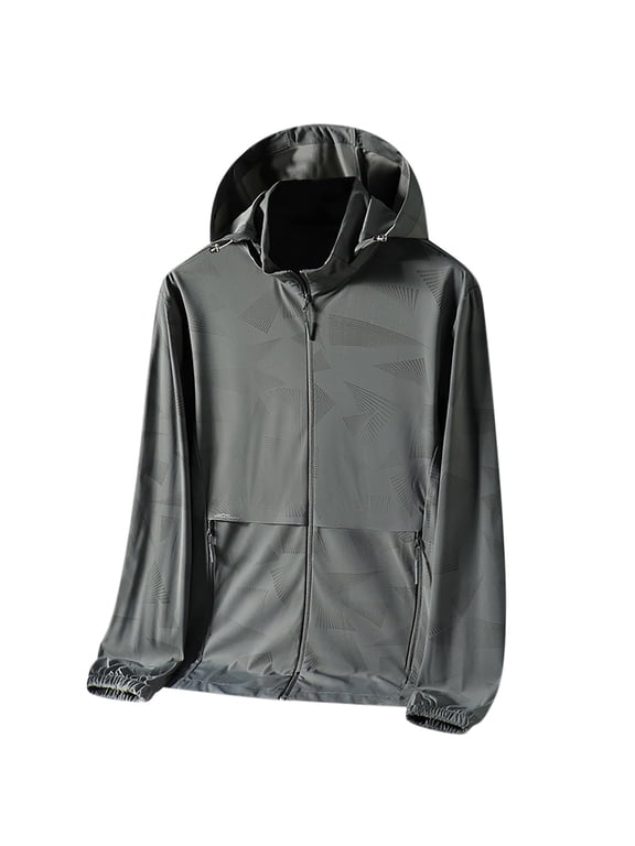 Sun Protection Clothing Men UPF 50+ Long Sleeve Solid Jacket for Outdoor Driving Traveling Hiking Fishing Green 4XL