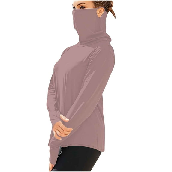 successthop Sun Protection Clothing UV Protection Unisex with Face Cover Long Sleeve Solid Jacket for Outdoor Driving Traveling Hiking Fishing Pink 2XL