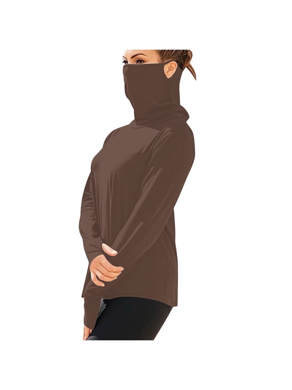 Sun Protection Clothing Unisex with Face Cover Long Sleeve Solid Jacket for Outdoor Driving Traveling Hiking Fishing Gold 4XL