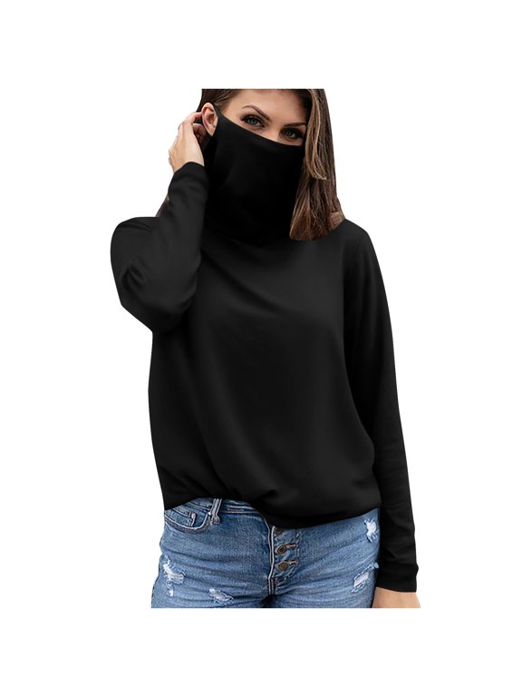 Sun Protection Clothing Women with Face Cover Long Sleeve Solid Jacket for Outdoor Driving Traveling Hiking Fishing Black 2XL