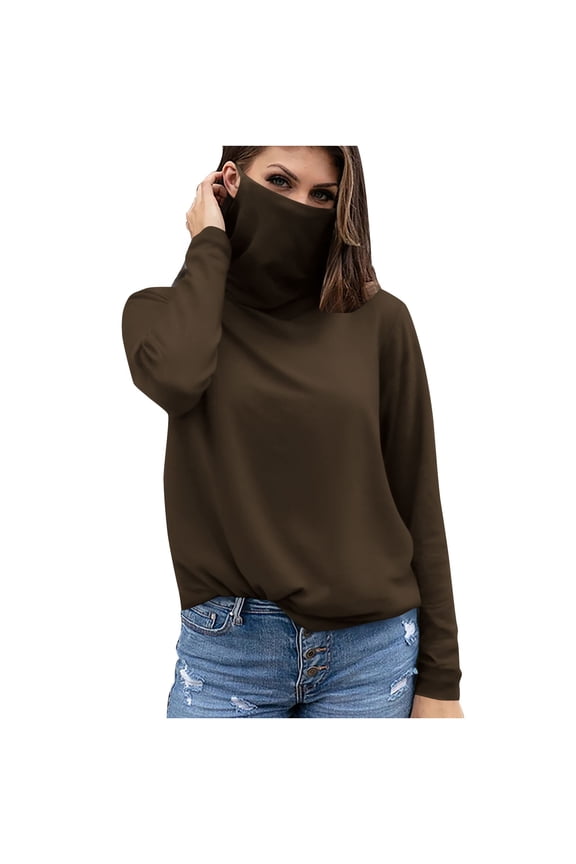 Sun Protection Clothing Women with Face Cover Long Sleeve Solid Jacket for Outdoor Driving Traveling Hiking Fishing Brown 2XL