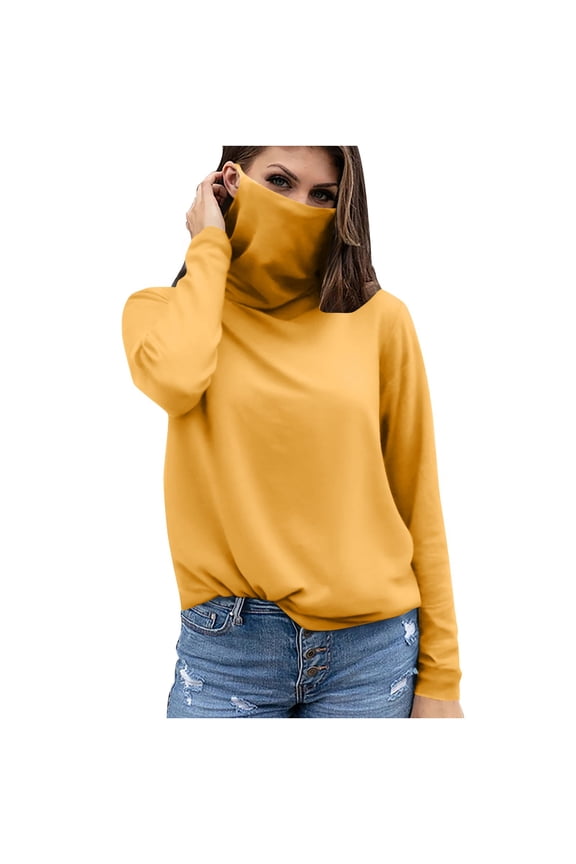 Sun Protection Clothing Women with Face Cover Long Sleeve Solid Jacket for Outdoor Driving Traveling Hiking Fishing Yellow XL